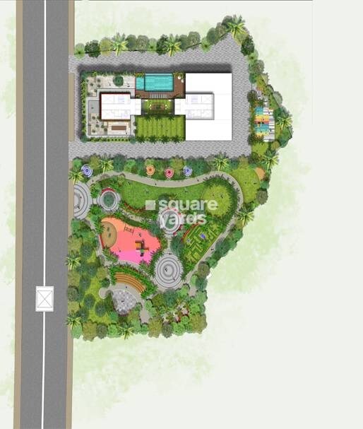 SSS-Seven-Eleven-Courtyard_a drawing of a train on a map