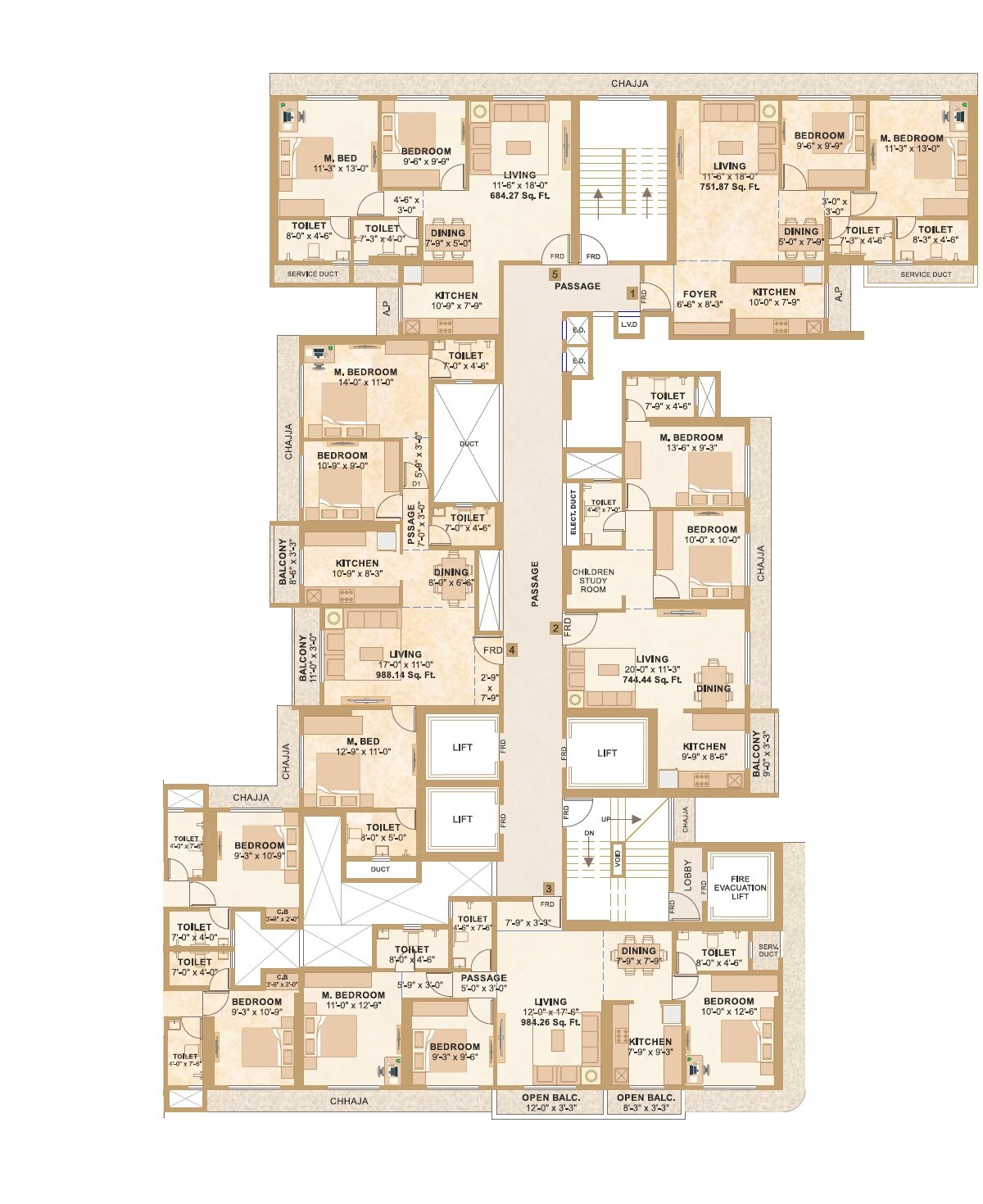 Sunita Shree Maruti Heights Floor Plans