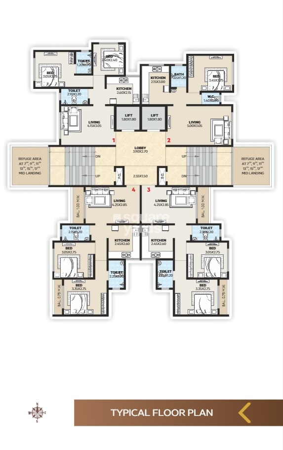 Sunrise Mahek Millennia Floor Plans