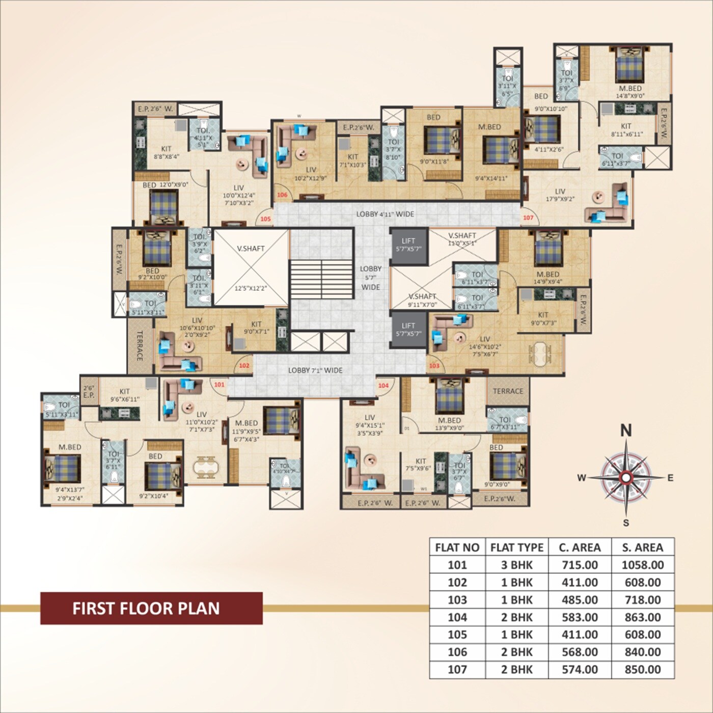 Swaroop Nascon Parkview Floor Plans