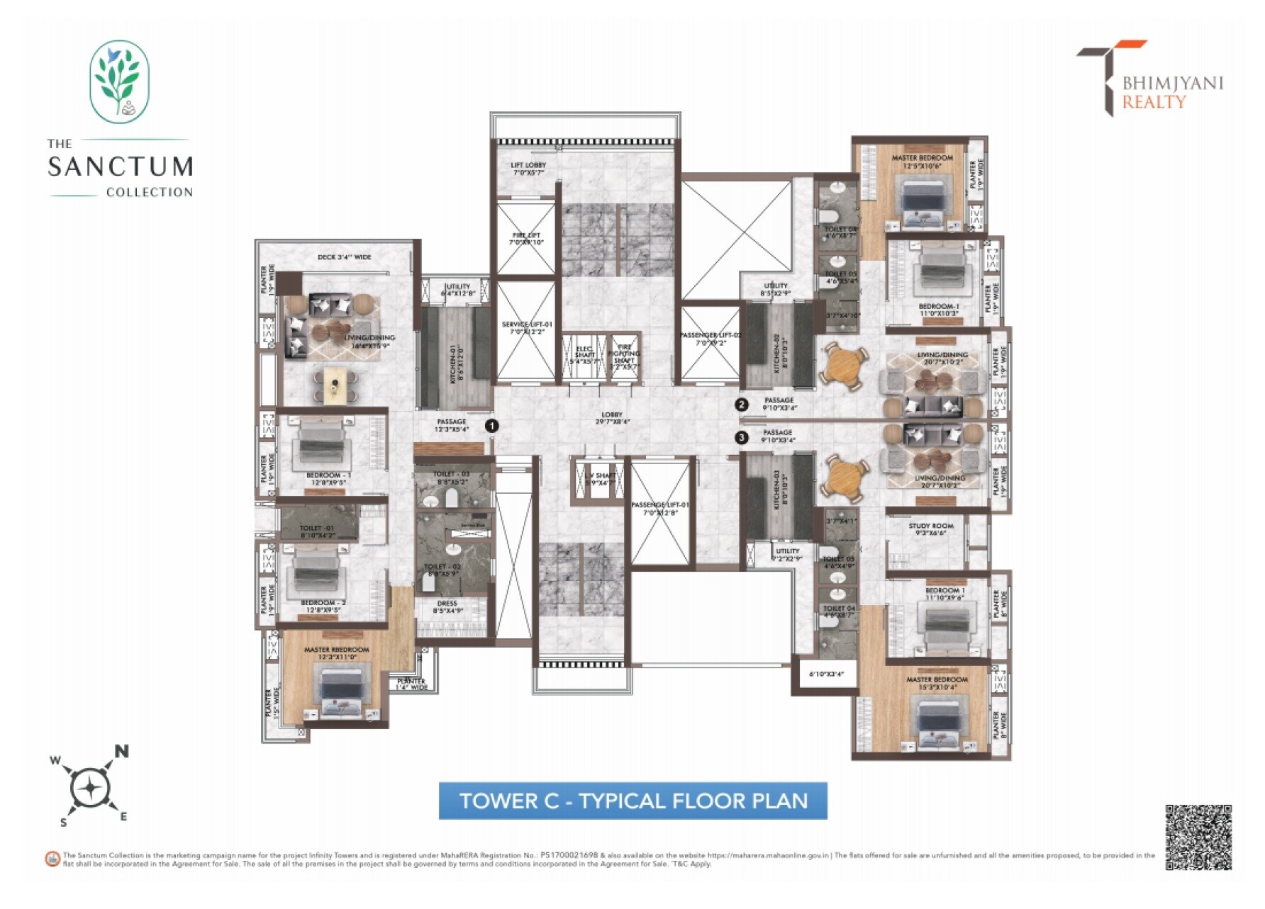 T Bhimjyani Infinity Towers Floor Plans