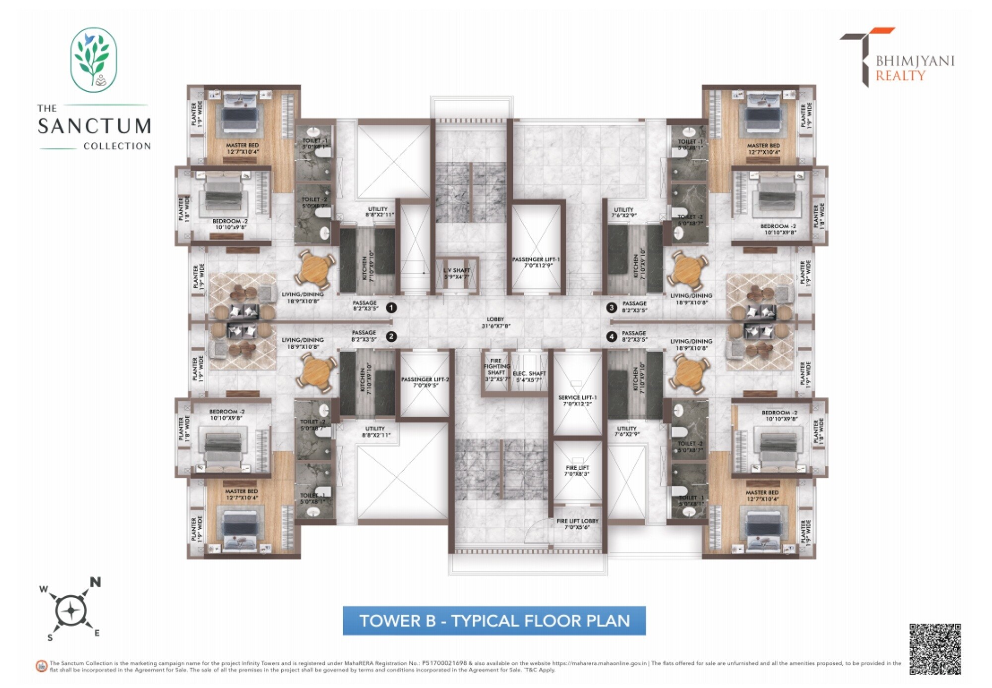 T Bhimjyani Infinity Towers Floor Plans