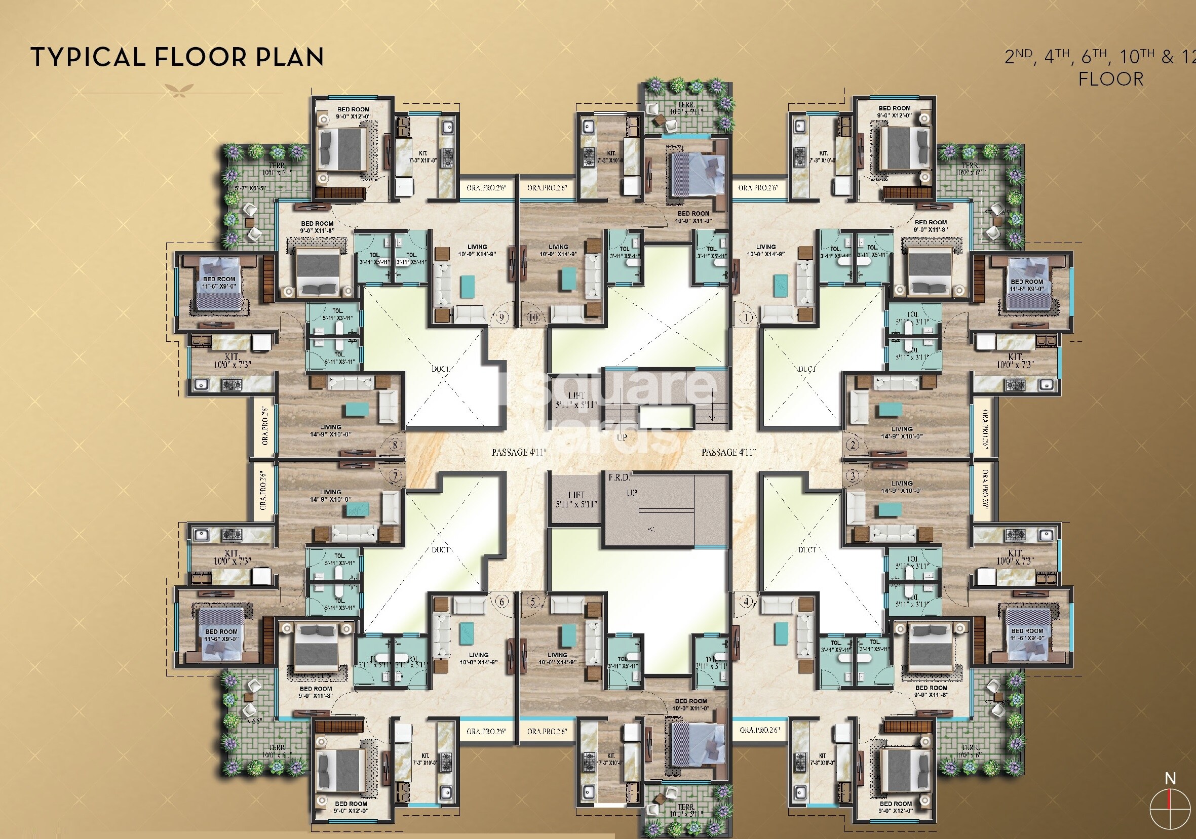 Tharwani Millennium City Floor Plans 2