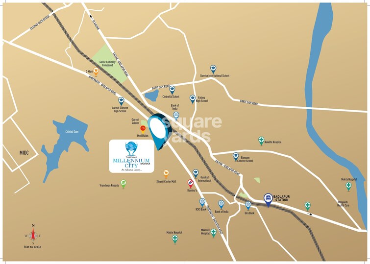 Tharwani Millennium City Location Image