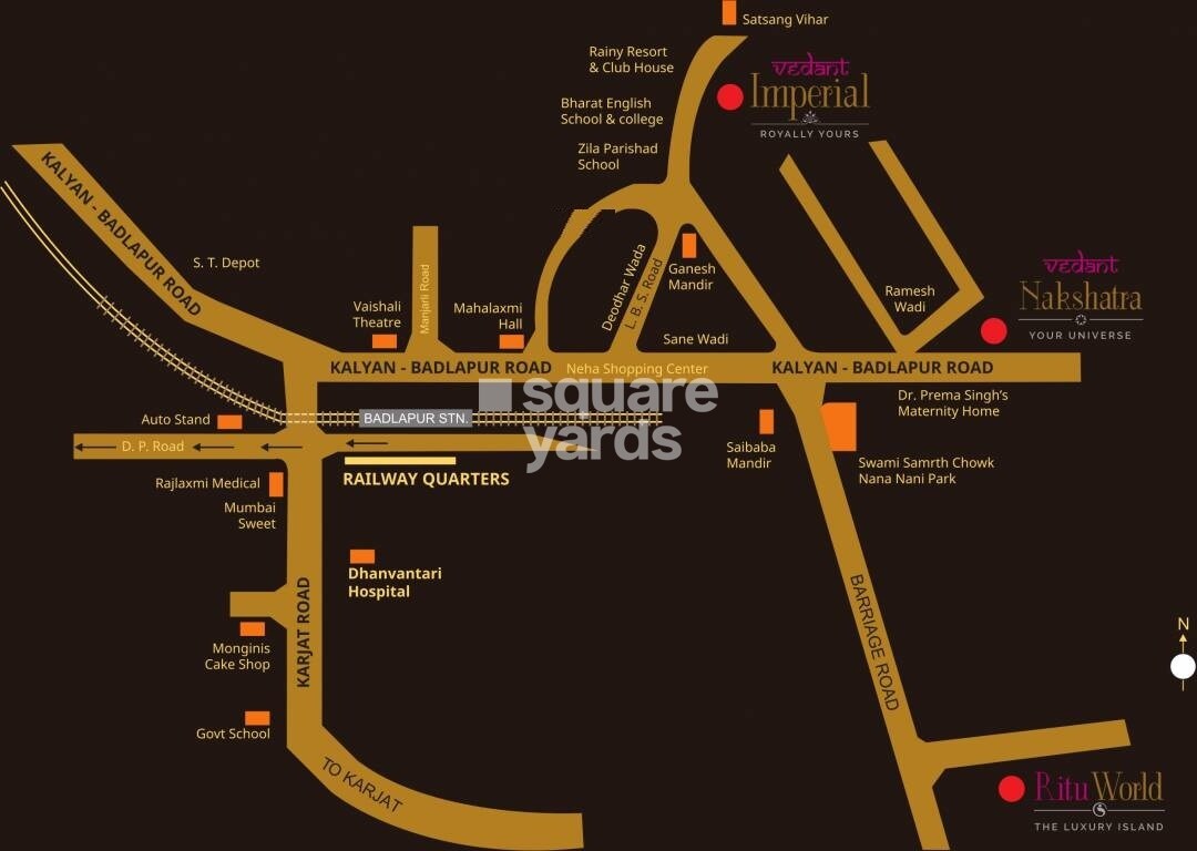 Tharwani Vedant Imperial Apartment Location Image