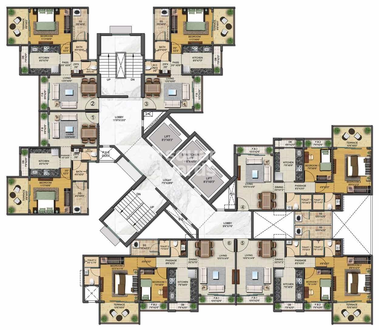 Tycoons Square Floor Plans 4