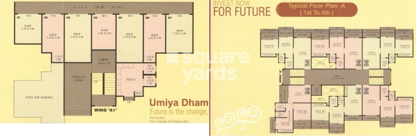 Umiya Dham Floor Plans