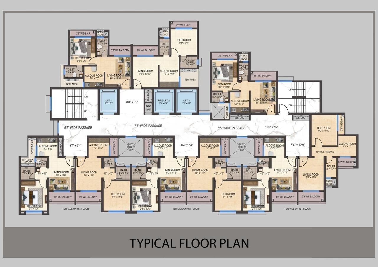 Unique Gajanan Heights Floor Plans