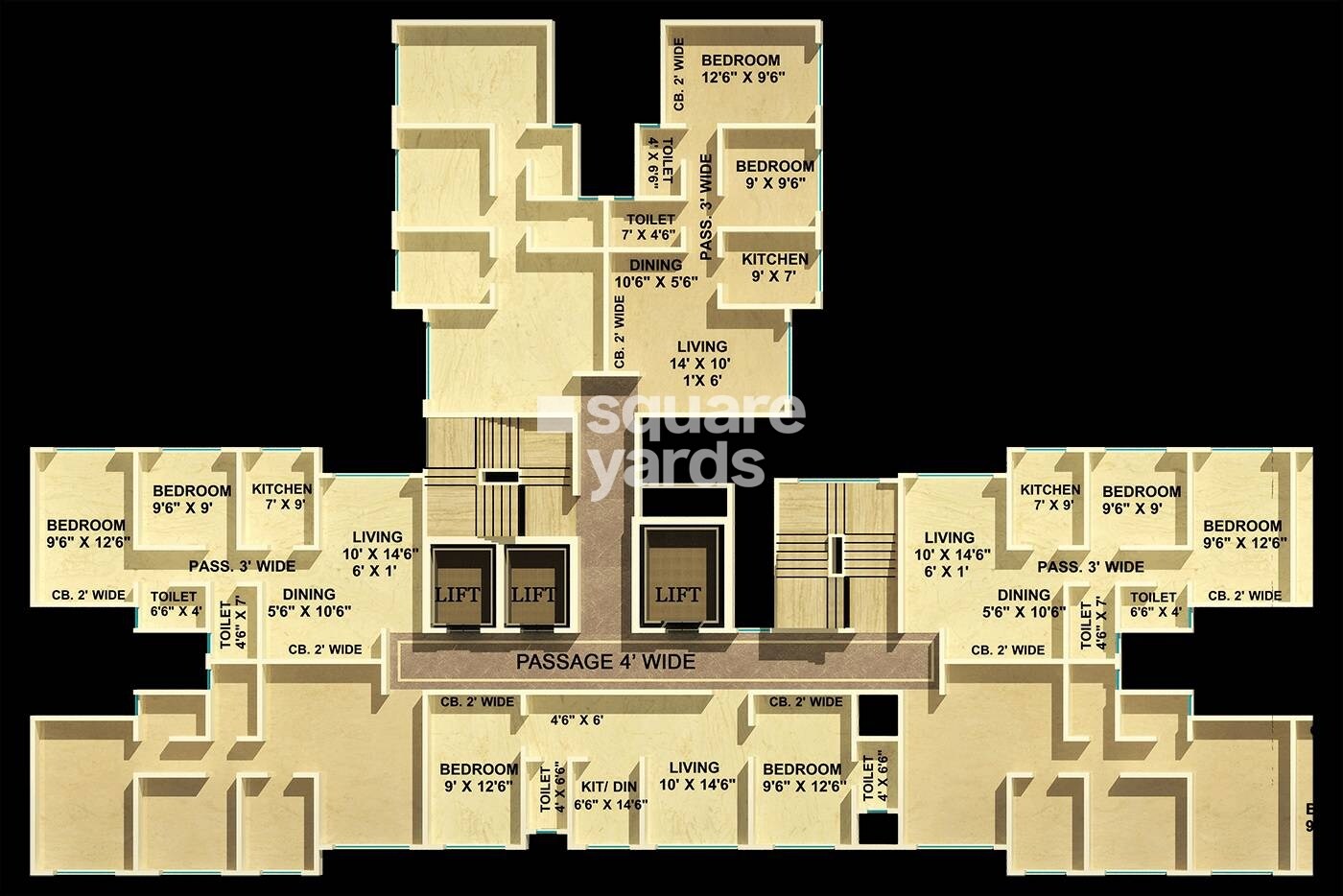 Unique Poonam Estate Cluster 3 Floor Plans 4