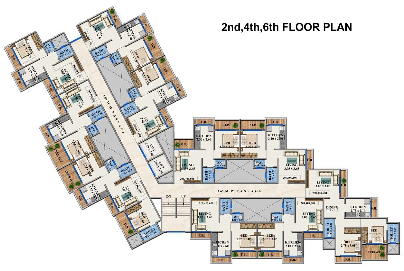 Vaishnavi Heights Kalyan East Floor Plans