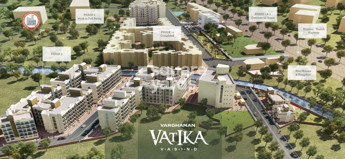Vardhaman-Vatika_a large building with a bunch of signs on it