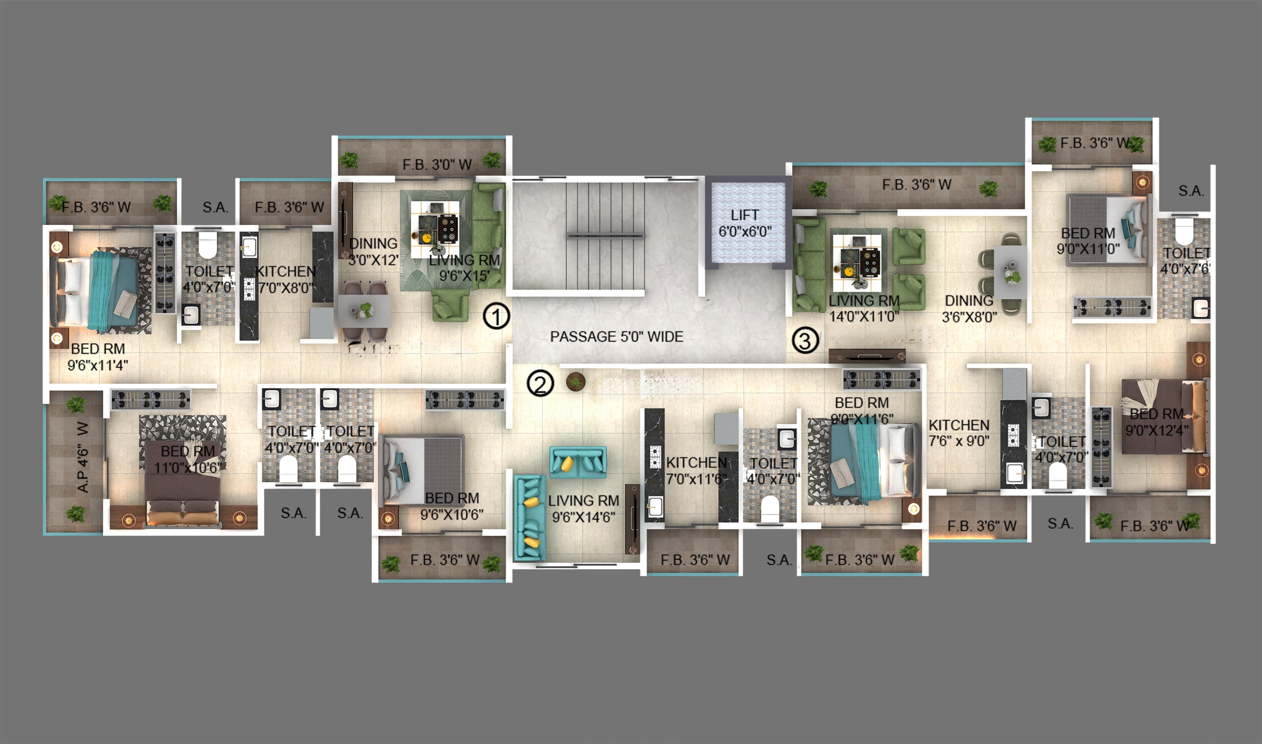 Veritas Parshuram Tulip Floor Plans