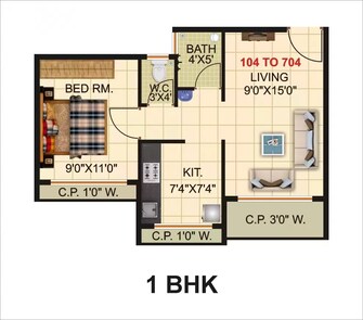 1 BHK Apartment For Resale in Aai Ekveera Heights Ambernath East Thane  6786752