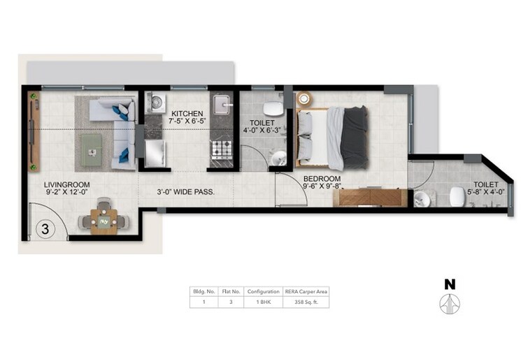 Other, ace-aristo 1 Bedroom 358 Sq.Ft. Apartment In Kasarvadavali Thane 8974897