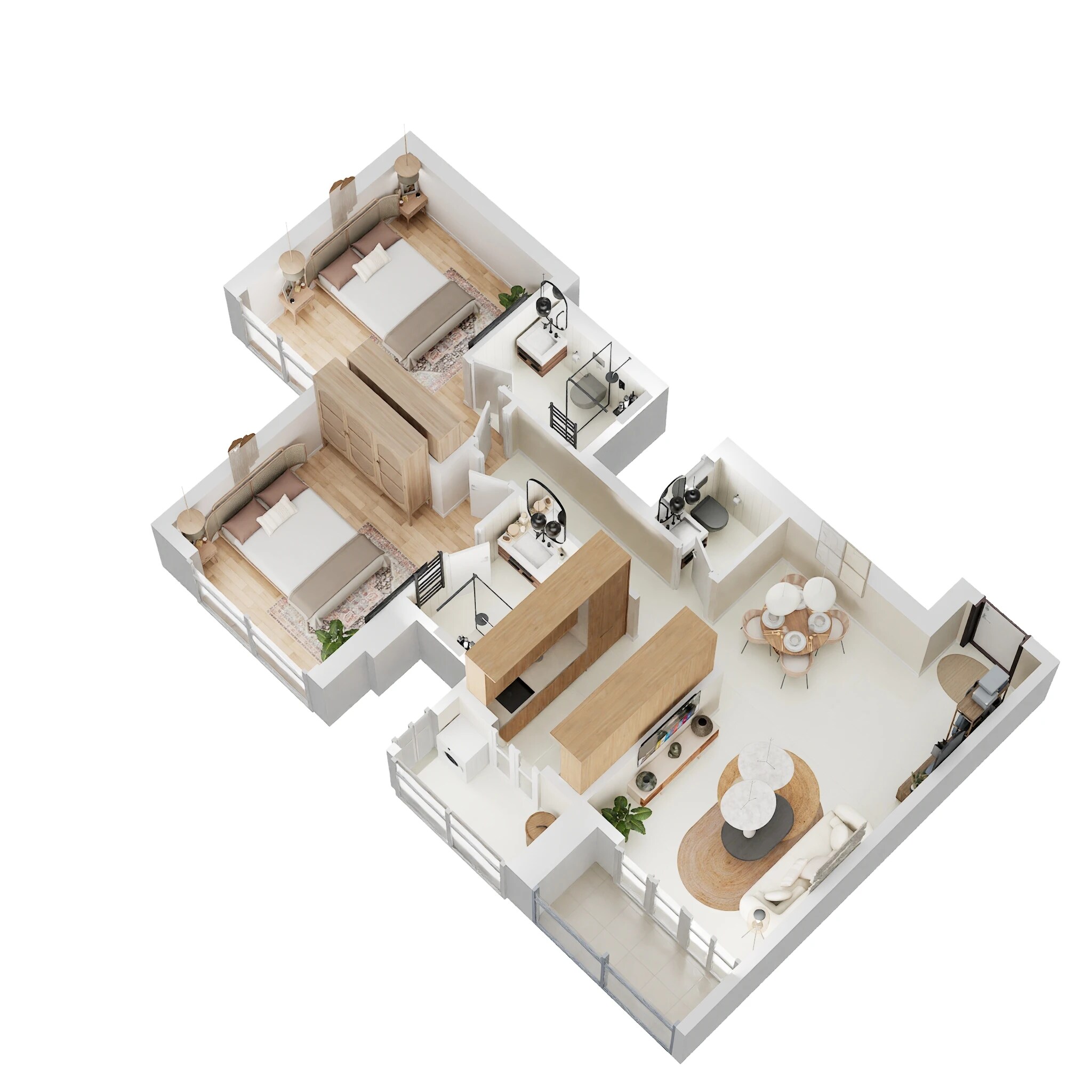 2 BHK 870 Sq. Ft. Apartment