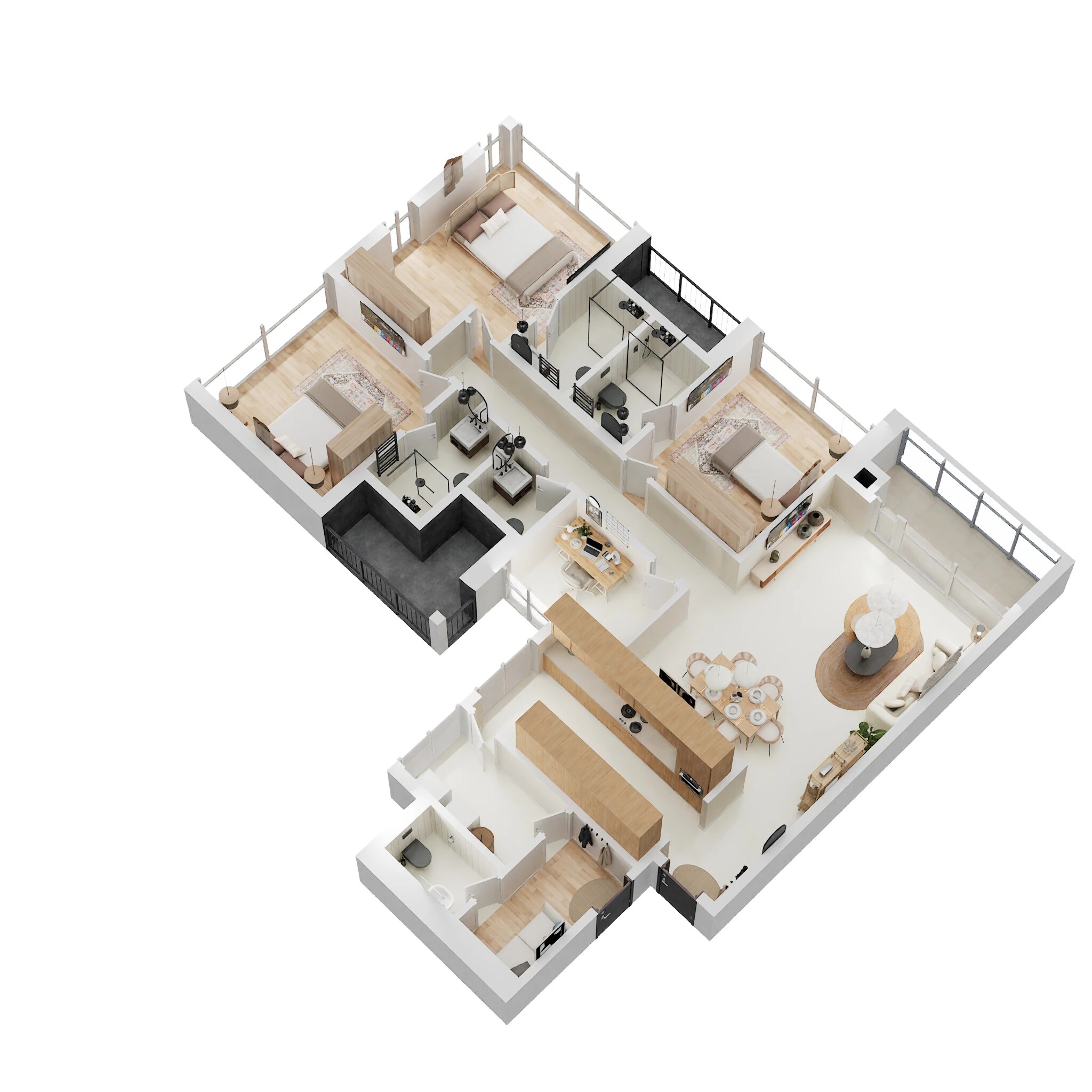 3 BHK 1133 Sq. Ft. Apartment