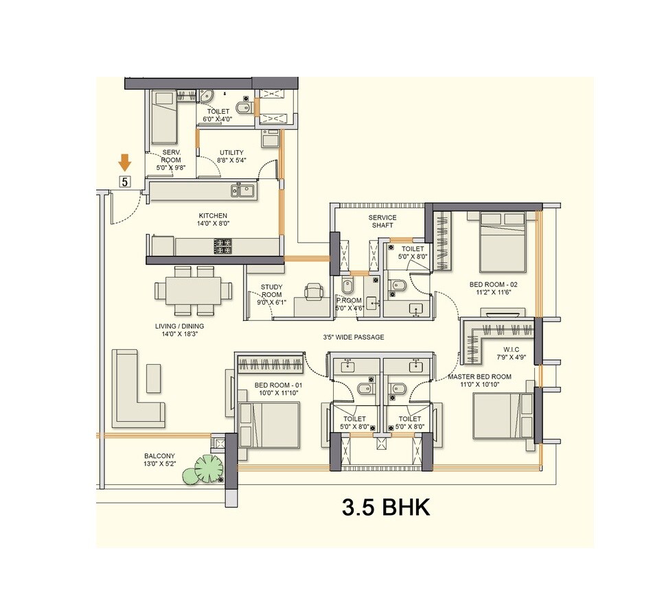 Other, adani-codename-lit 3 Bedroom 1133 Sq.Ft. Apartment In Thane West Thane 9529299