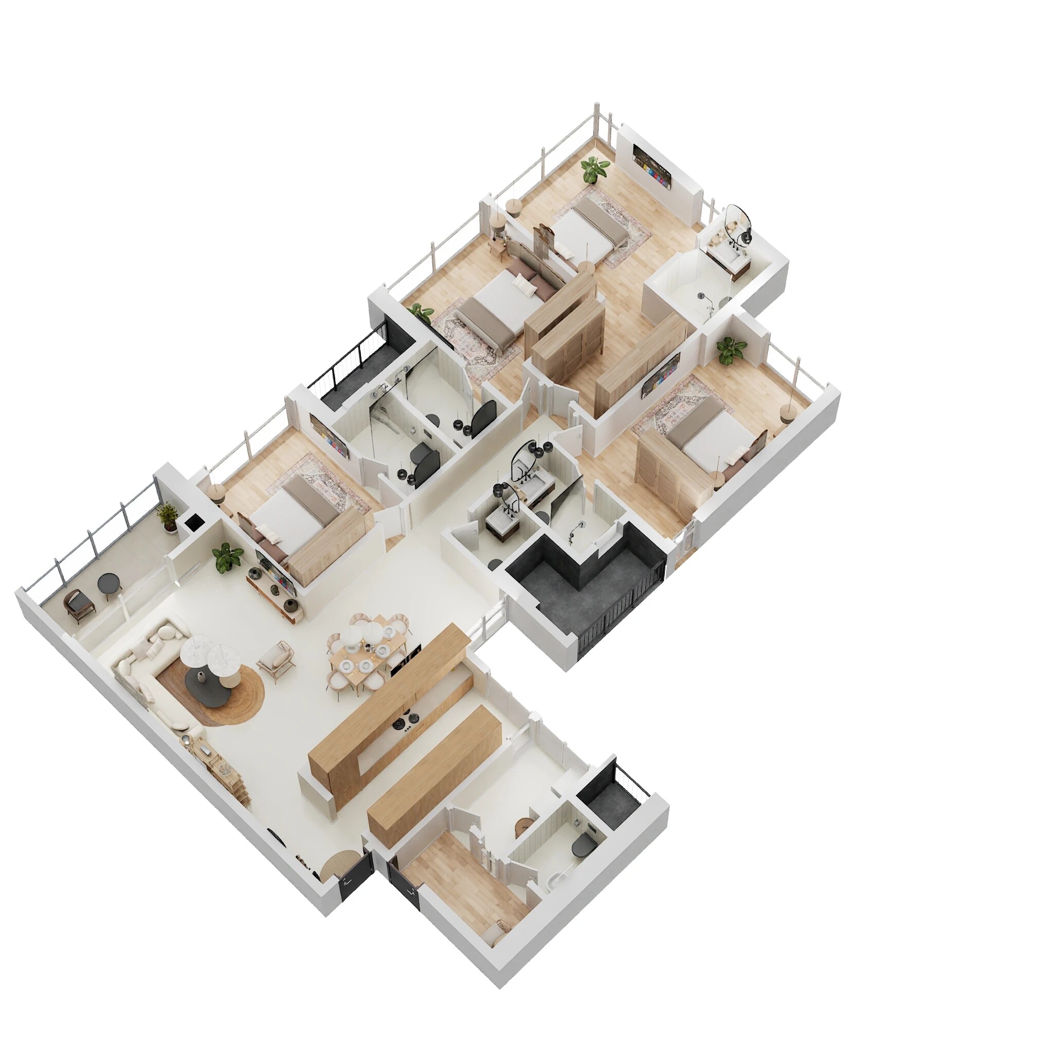 4 BHK 1665 Sq. Ft. Apartment