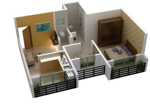 2 BHK 500 Sq. Ft. Apartment