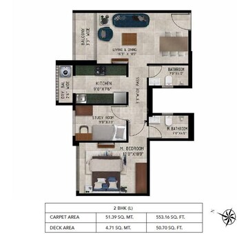  2 BHK Apartment at Ajmera Crosstown One, Kalyan West – for Sale