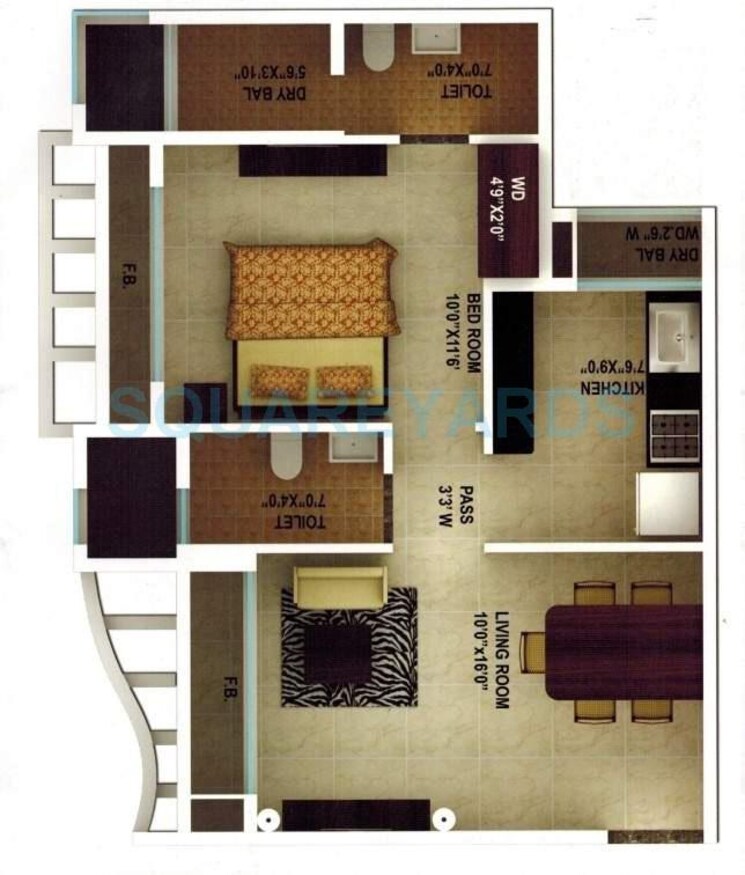 Other, ajmera-yogidham-sapphire 1 Bedroom 635 Sq.Ft. Apartment In Kalyan West Thane 8829387