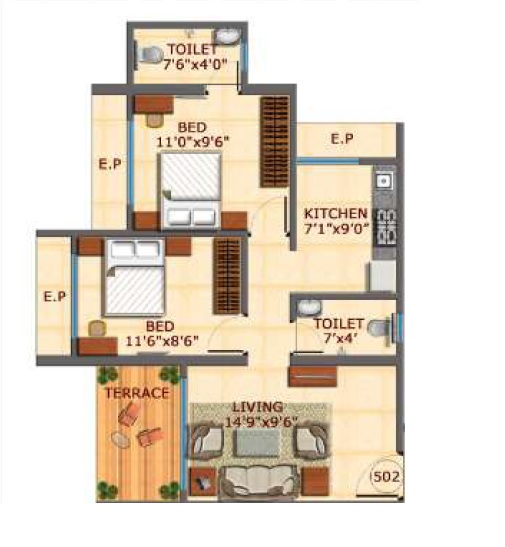 Amar Galaxy Apartment Floor Plans Dombivli West, Thane