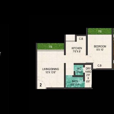 Floor plan of 1 BHK 403 Sq. Ft. Apartment in Anantnath And Agasan, Thane
