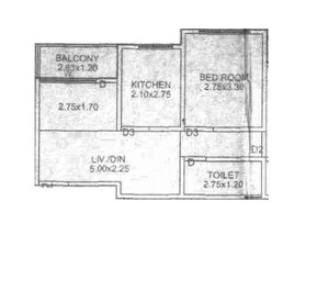1 BHK 187 Sq. Ft. Apartment in Annapurna Jyoti
