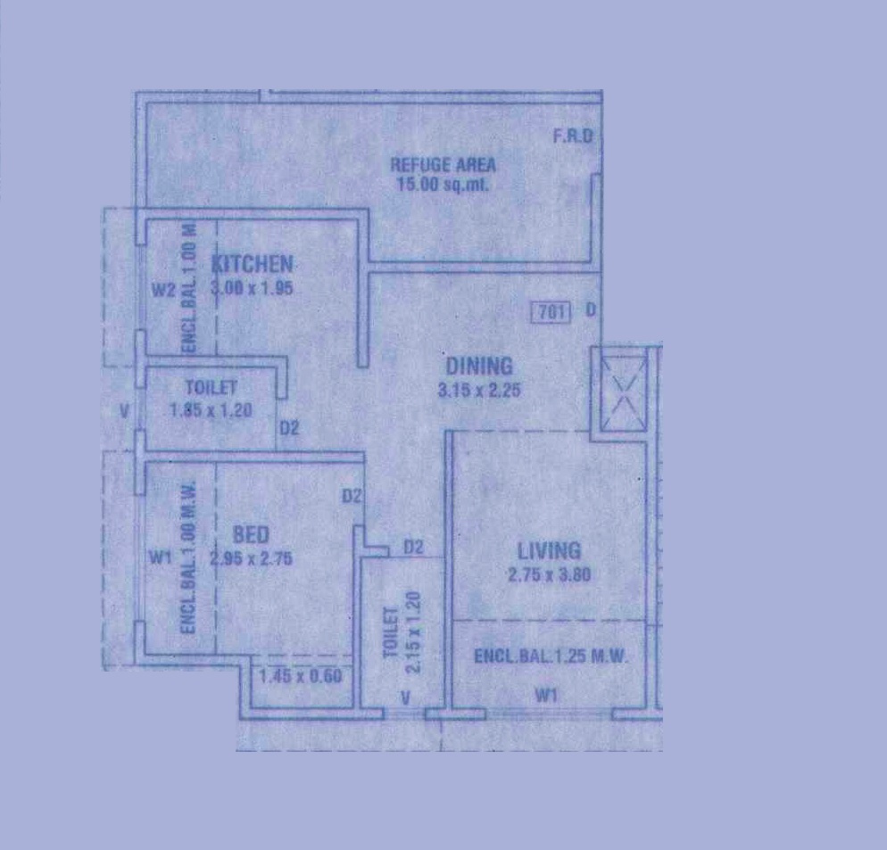 1 BHK 266 Sq. Ft. Apartment in APR Crown
