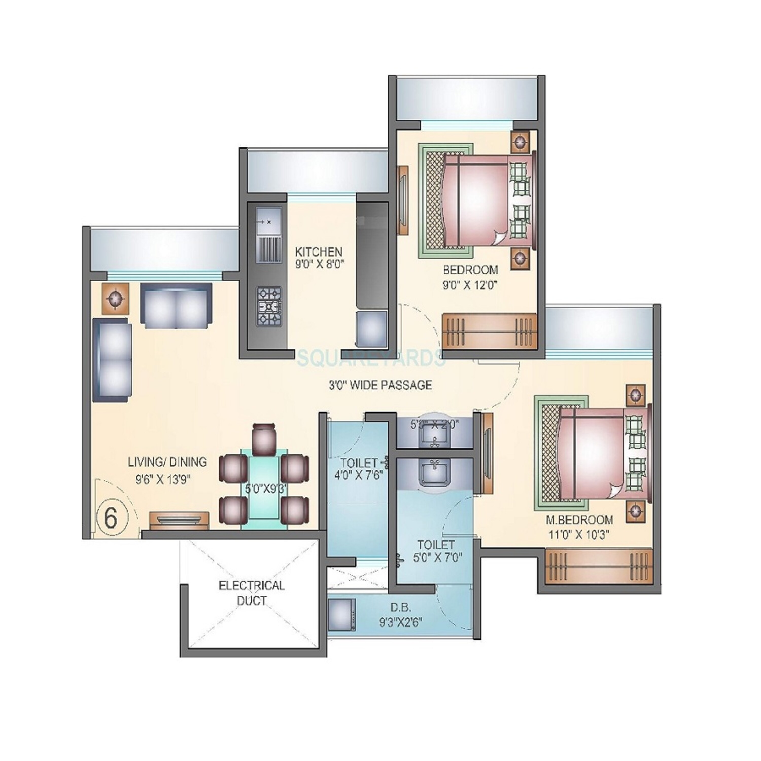 arihant aarohi apartment 2 bhk 1064sqft 20243114163114