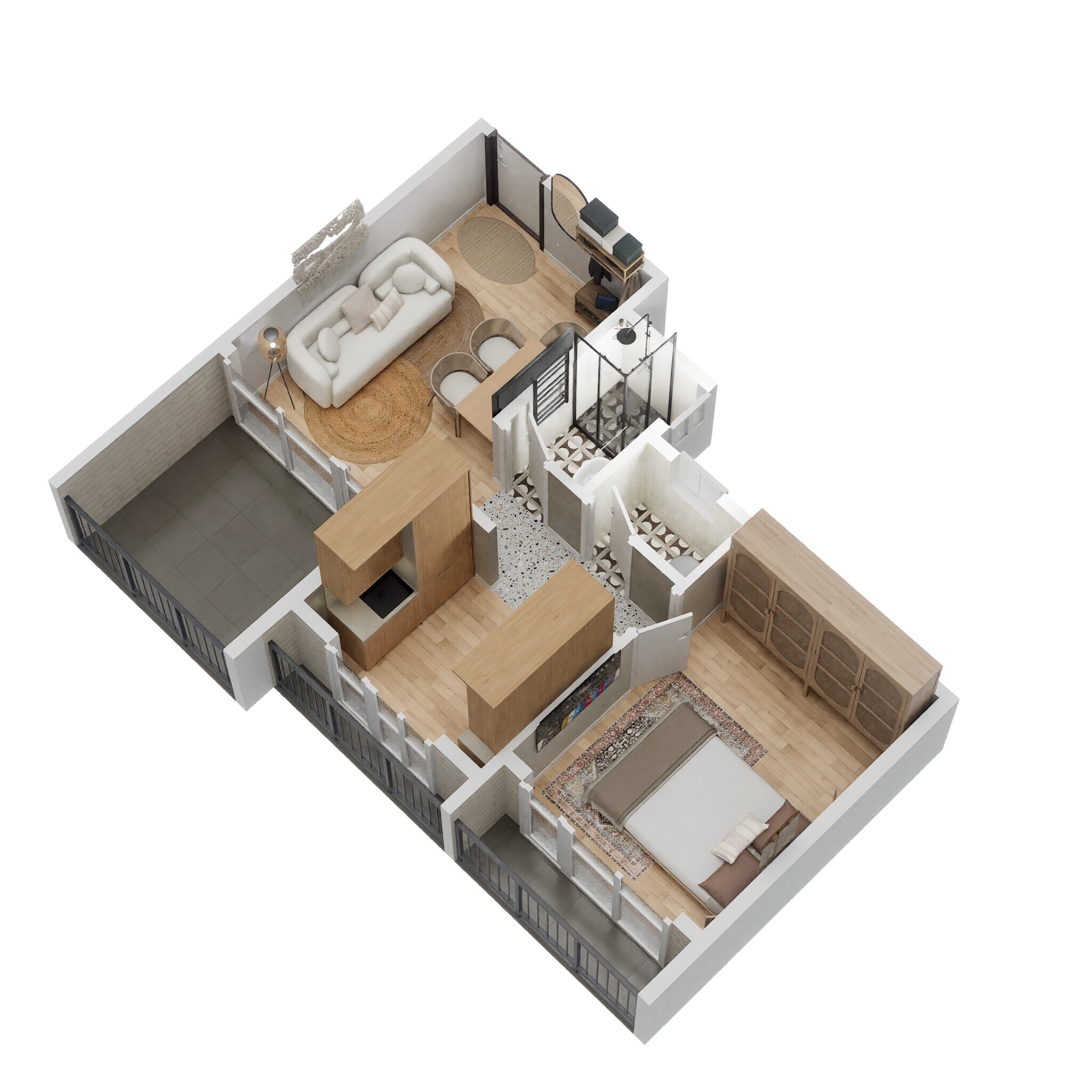 1 BHK 370 Sq. Ft. Apartment