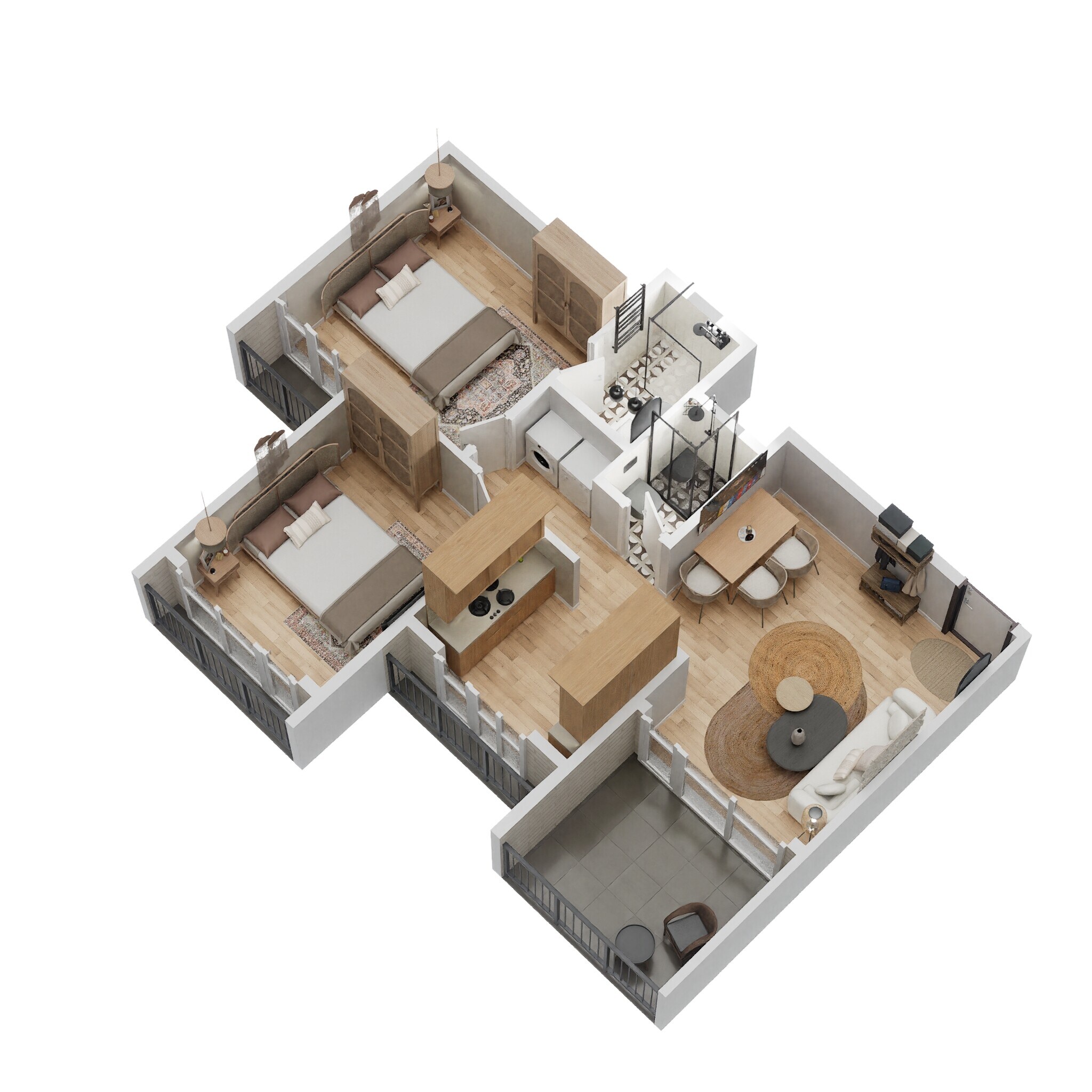 2 BHK 438 Sq. Ft. Apartment