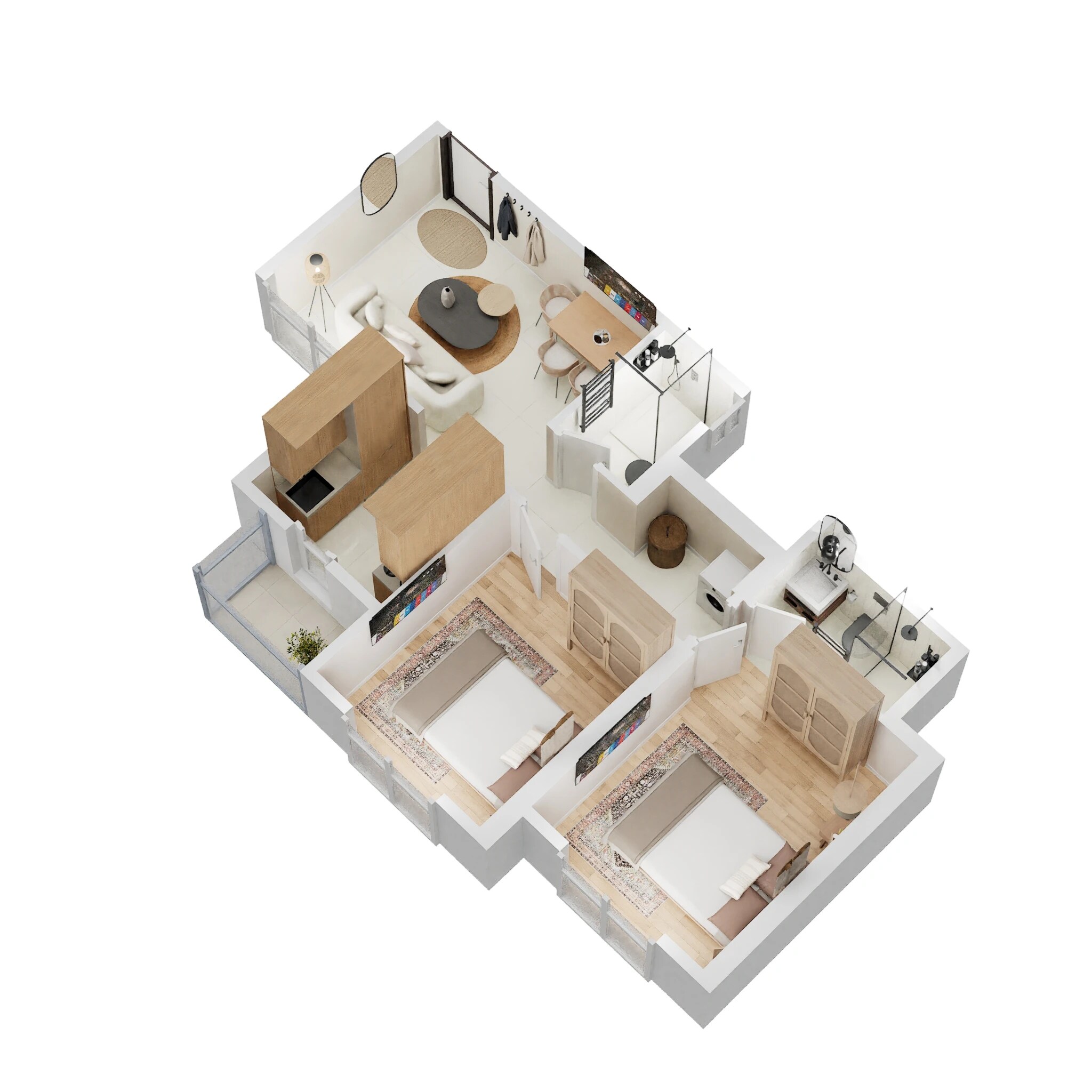 2 BHK 521 Sq. Ft. Apartment