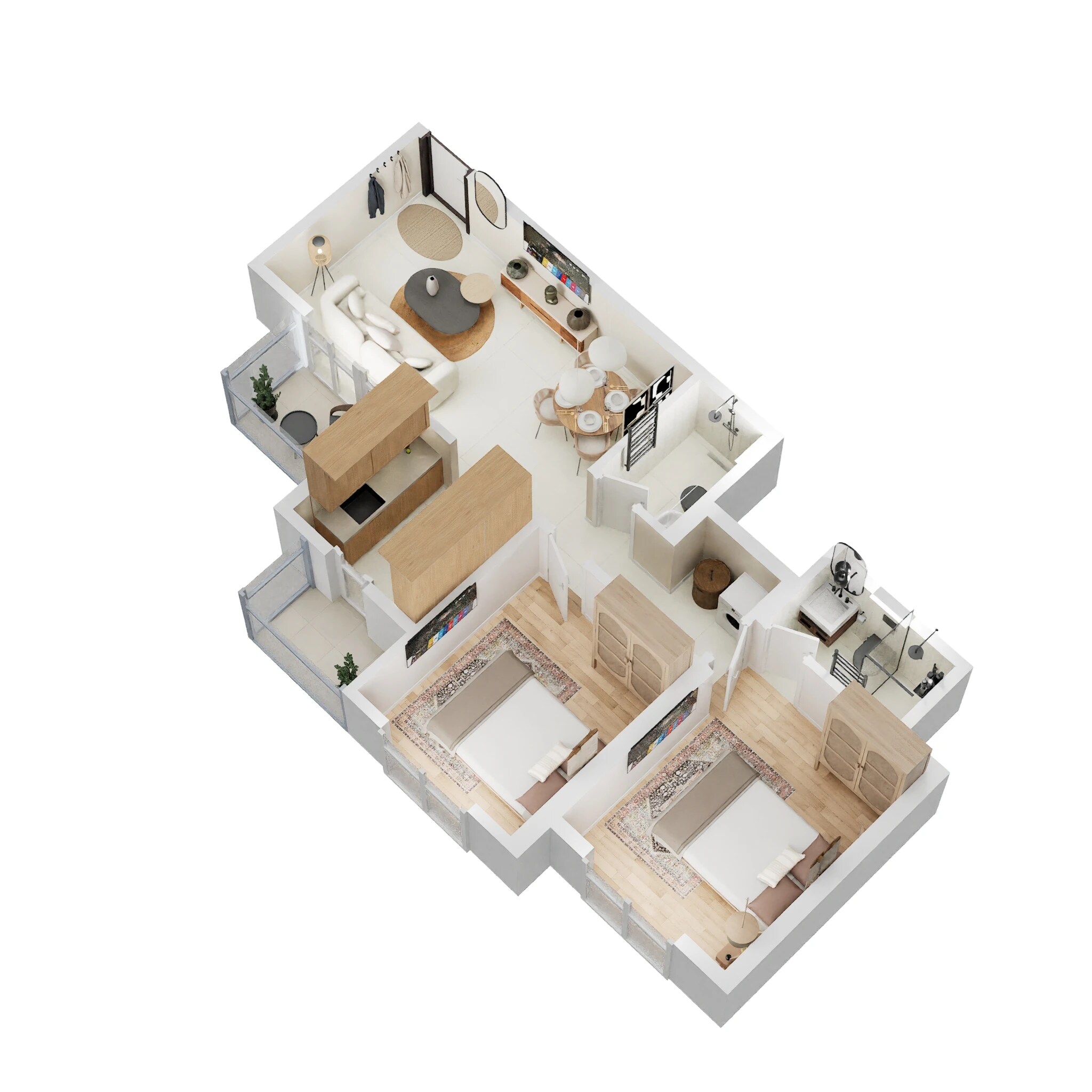 2 BHK 579 Sq. Ft. Apartment