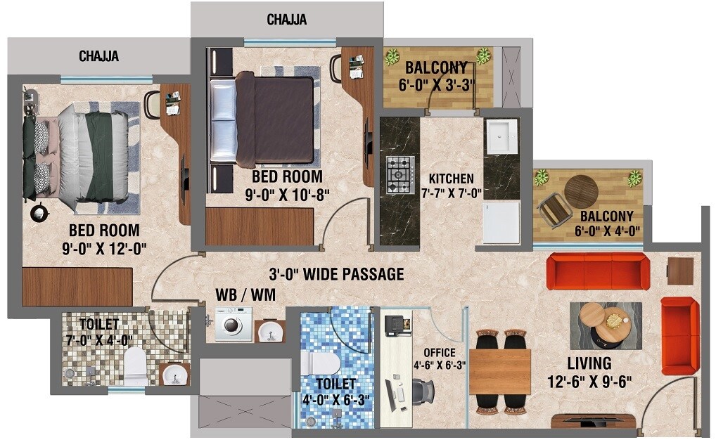  2 BHK Apartment at Arihant Avanti, Shilphata – for Sale