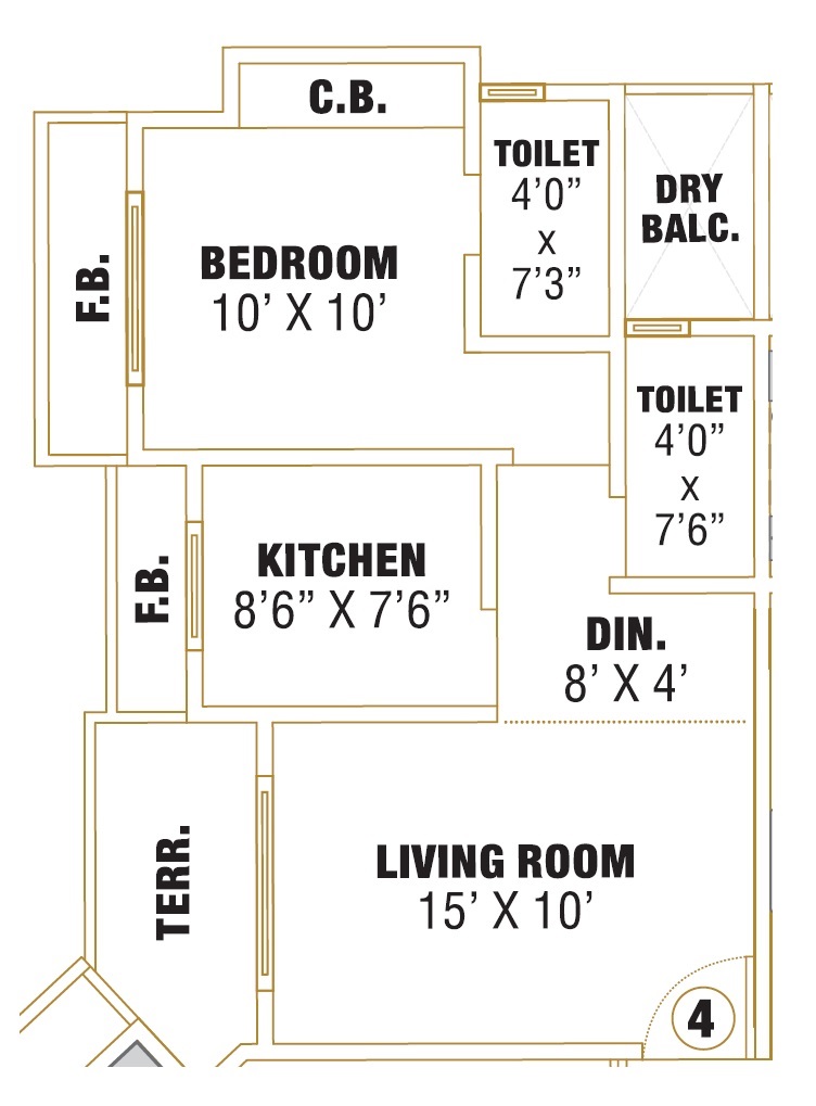 1 BHK 710 Sq. Ft. Apartment in Arihant City