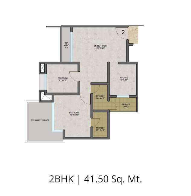 aryan one apartment 2bhk 446sqft 1