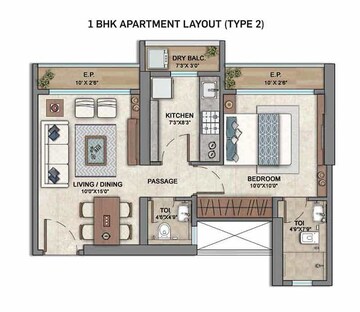  1 BHK Apartment at Ashar Edge, Pokhran Road No Two – for Sale