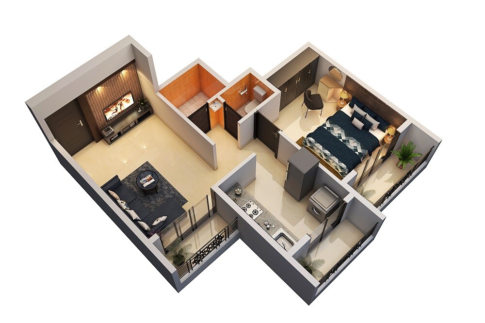 1 BHK 419 Sq. Ft. Apartment