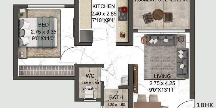 balaji annex thakurli apartment 1 bhk 465sqft 20234928164933