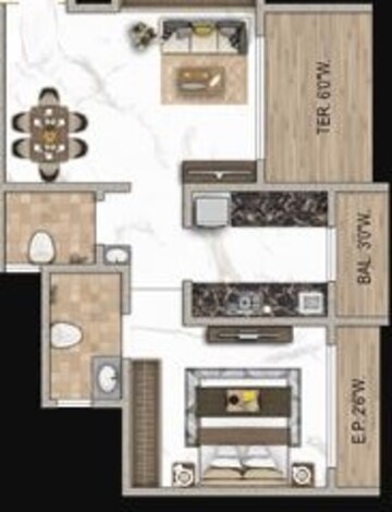  1 BHK Apartment at Balaji Exotica, Kalyan West – for Sale