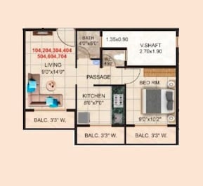 1 BHK 299 Sq. Ft. Apartment in Balaji Heritage Badlapur