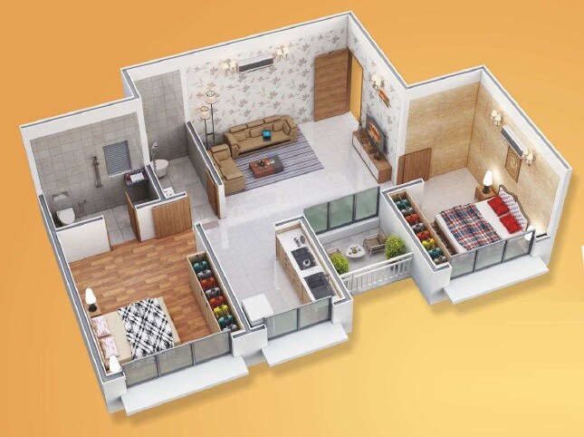2 BHK 626 Sq. Ft. Apartment