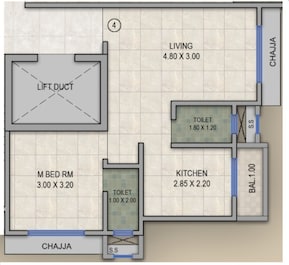 1 BHK 453 Sq. Ft. Apartment in Balkrishna CHS