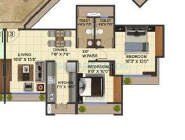  2 BHK Apartment at Bhoomi Acres, Hiranandani Estate – for Rent
