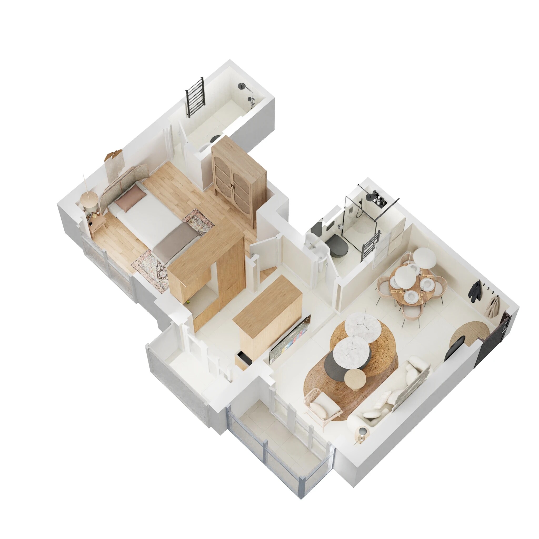 Floor plan of 1 BHK 448 Sq. Ft. Apartment in Birla Vanya, Thane