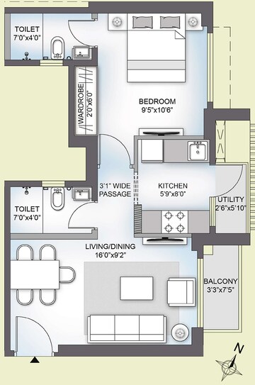  1 BHK Apartment at Birla Vanya, Kalyan West – for Sale