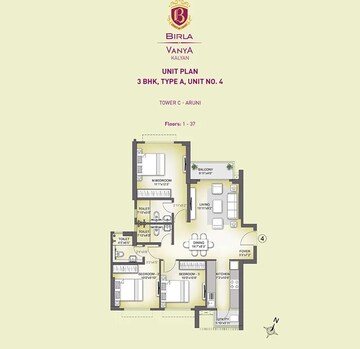  3 BHK Apartment at Birla Vanya, Kalyan West – for Rent