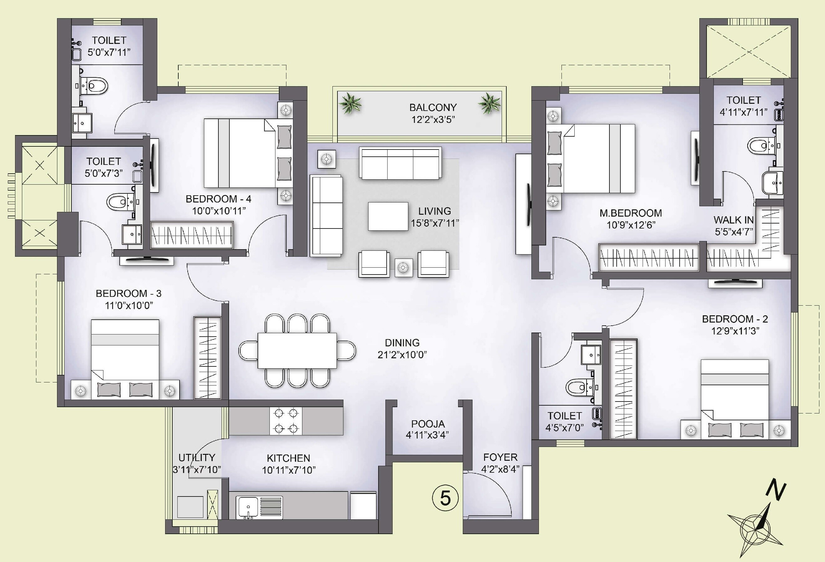Other, birla-vanya 4 Bedroom 1315 Sq.Ft. Apartment In Kalyan West Thane 6323784