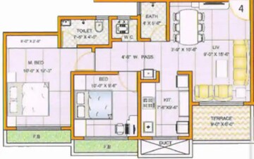  2 BHK Apartment at Charms City, Titwala – for Rent
